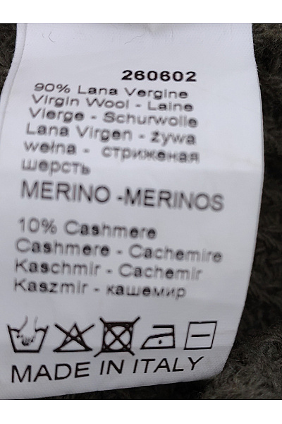 Lorenzoni Dámský khaki vlněný rolák s copánkovým vzorem Velikost XXL | Lorenzoni | obrázek 3