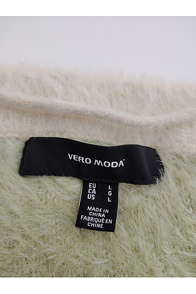 VERO MODA Zelený kostkovaný crop kardigan s balonovými rukávy Vel. EU L | VERO MODA | obrázek 5