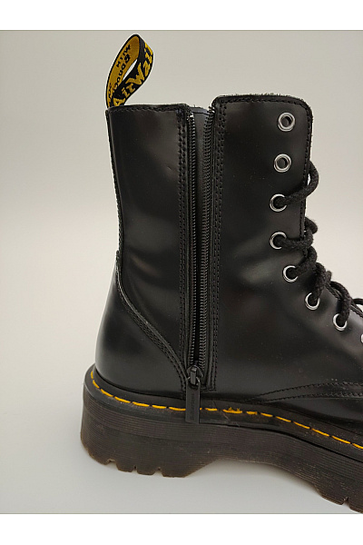 Dr.Martens Černé kožené kotníkové workery na platformě šněrovací zip Vel. 45 | Dr.Martens | obrázek 5