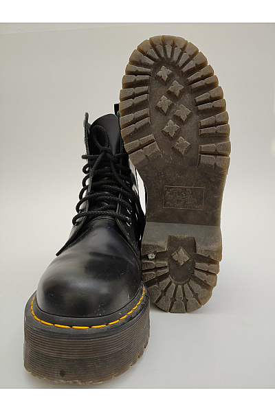 Dr.Martens Černé kožené kotníkové workery na platformě šněrovací zip Vel. 45 | Dr.Martens | obrázek 10