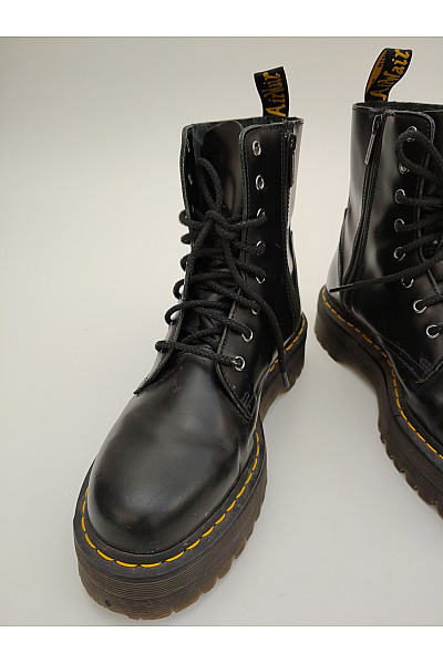Dr.Martens Černé kožené kotníkové workery na platformě šněrovací zip Vel. 45 | Dr.Martens | obrázek 12