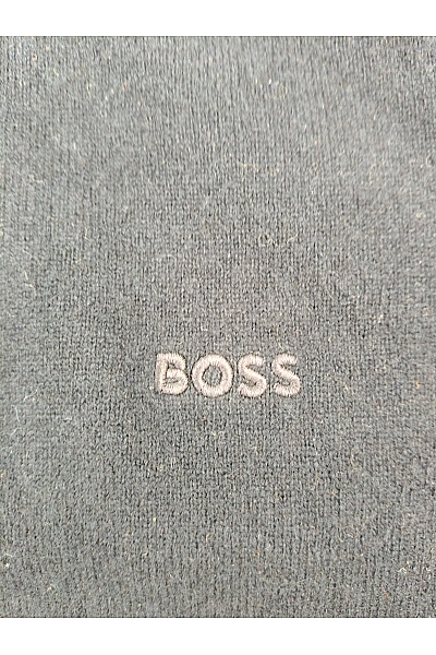 HOSS Pánský vlněný pulovr na zip modrý Vel. L | HOSS | obrázek 5