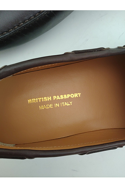 BRITISH PASSPORT Pánské hnědé kožené mokasíny s třásněmi elegantní vycházkové nazouvací Vel. EU 46 | BRITISH PASSPORT | obrázek 8