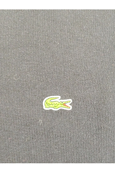 LACOSTE Černý vlněný pulovr s dlouhým rukávem basic Vel. L | LACOSTE | obrázek 3