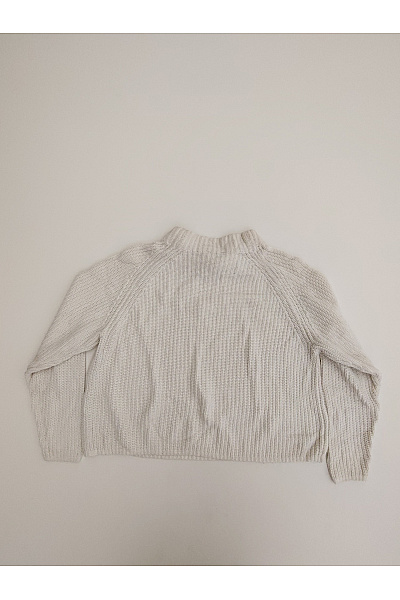 SELECTED Béžový pletený crop pulovr se stojáčkem Velikost XL | SELECTED | obrázek 5