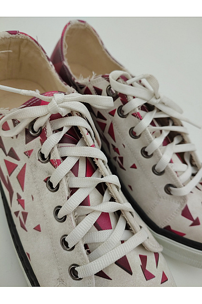 Tenisky Custom Kiks Geometric Sneakers: Triangle Pattern Low Top Barevné Vel. EU 40 | Unimoda | obrázek 6