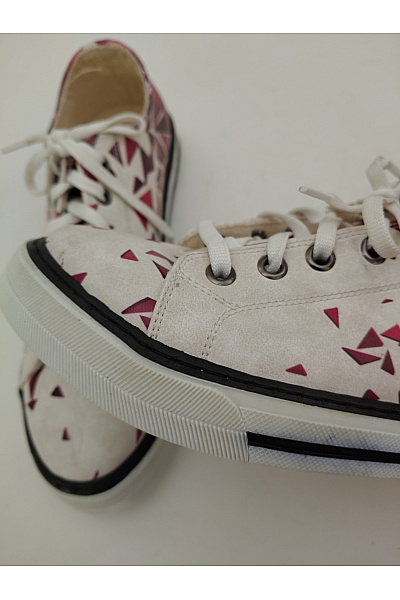 Tenisky Custom Kiks Geometric Sneakers: Triangle Pattern Low Top Barevné Vel. EU 40 | Unimoda | obrázek 10