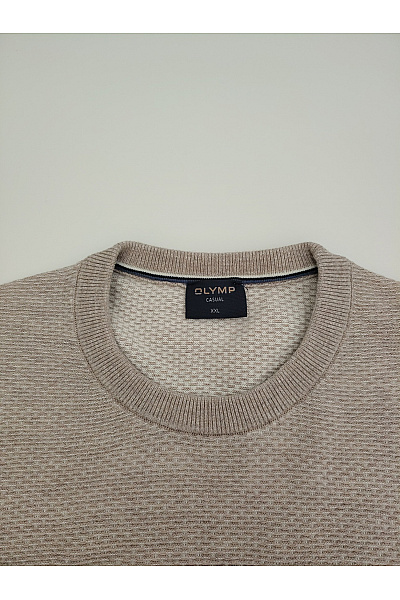 OLYMP Béžový pletený pulovr přes hlavu basic Vel. XXL | OLYMP | obrázek 3