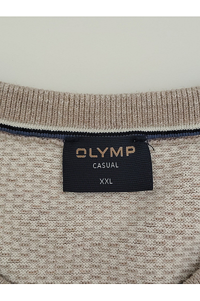 OLYMP Béžový pletený pulovr přes hlavu basic Vel. XXL | OLYMP | obrázek 4