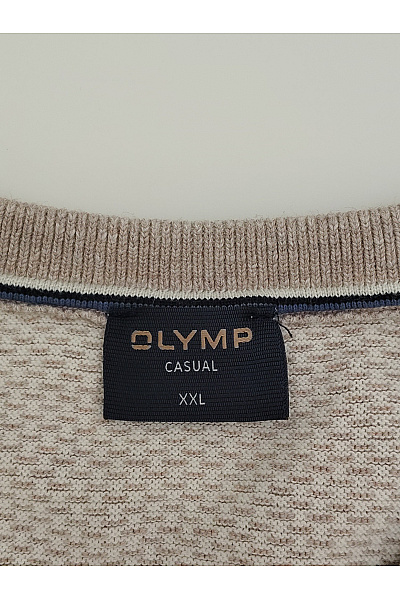 OLYMP Béžový pletený pulovr přes hlavu basic Vel. XXL | OLYMP | obrázek 5