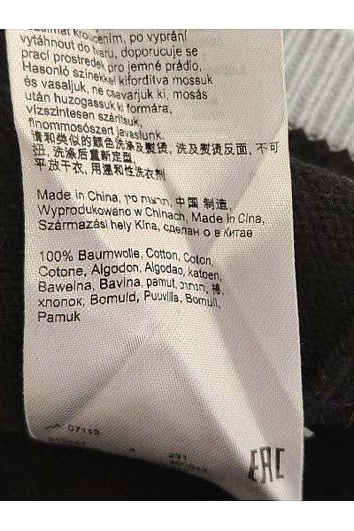 Černobílý pruhovaný bavlněný pulovr se stojáčkem na zip Vel. 46 | Unimoda | obrázek 3