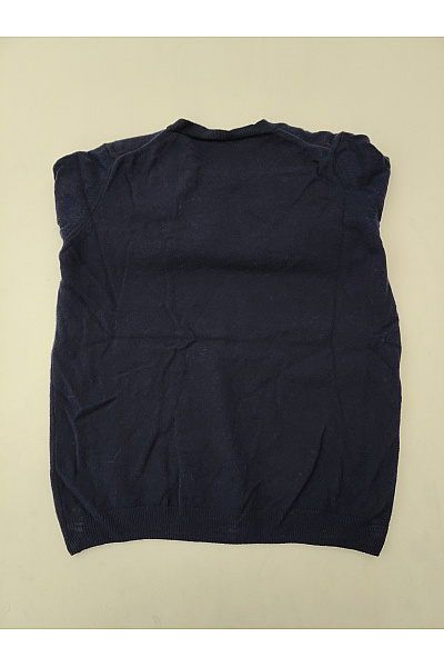 MAX TONSO CASHMERE Dámský vlněný pulovr s výstřihem do V modrý basic Velikost L | MAX TONSO CASHMERE | obrázek 4