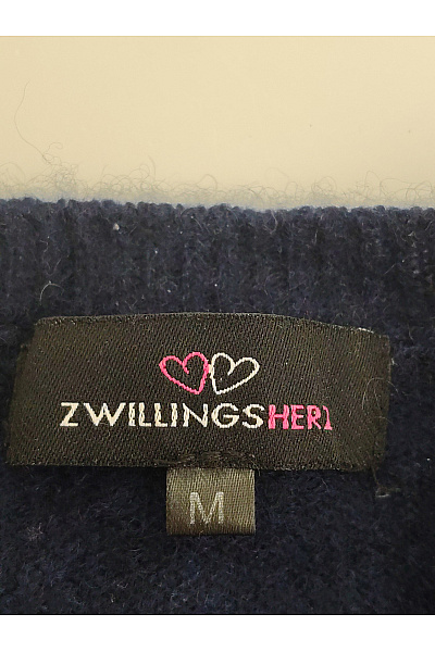 Zwillingsherz Dámský modrý kašmírový pulovr basic Velikost M | Zwillingsherz | obrázek 4