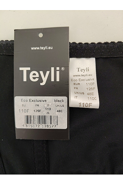 TEYLI Černá bavlněná krajková kosticová podprsenka Vel. EU 110F | TEYLI | obrázek 7