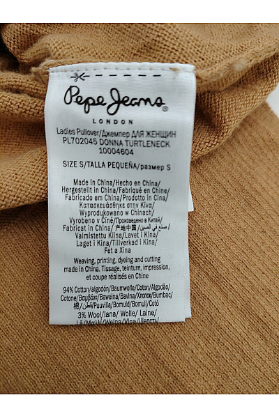 Pepe Jeans Hnědý bavlněný dámský rolák basic Velikost S | Pepe Jeans | obrázek 4