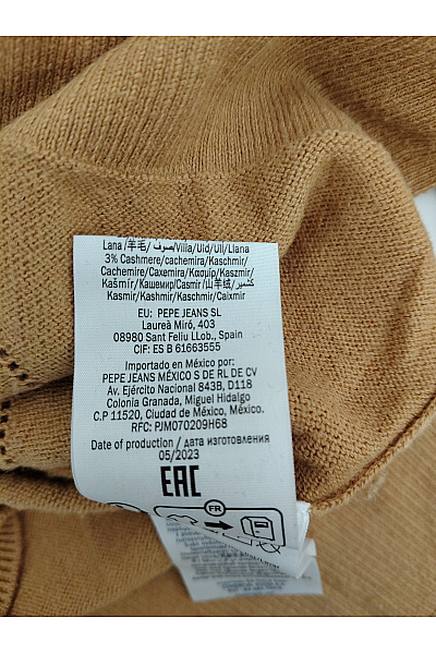 Pepe Jeans Hnědý bavlněný dámský rolák basic Velikost S | Pepe Jeans | obrázek 5