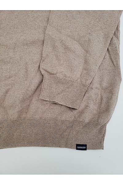 SUPERDRY Béžový bavlněný pulovr basic Vel. 2XL | SUPERDRY | obrázek 3