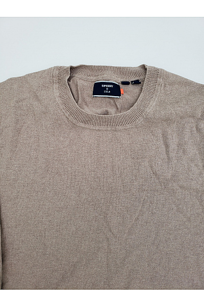 SUPERDRY Béžový bavlněný pulovr basic Vel. 2XL | SUPERDRY | obrázek 4