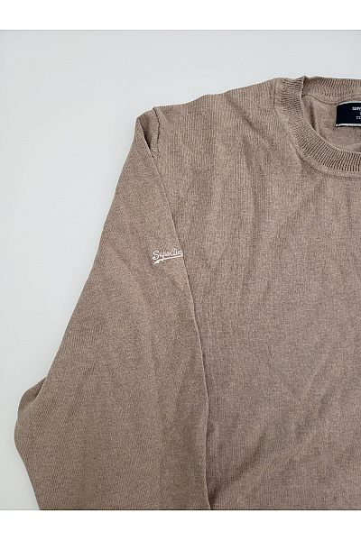 SUPERDRY Béžový bavlněný pulovr basic Vel. 2XL | SUPERDRY | obrázek 5