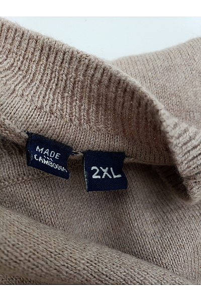 SUPERDRY Béžový bavlněný pulovr basic Vel. 2XL | SUPERDRY | obrázek 8