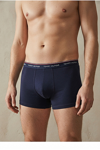 TOMMY HILFIGER Pánské Bavlněné Boxerky Modré Velikost XL