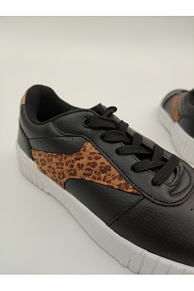 TOM TAILOR tenisky Sinsay s leopardím detailem (842HU-99X) Černé Vel. EU 36 | TOM TAILOR | obrázek 4