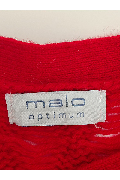 malo optimum Červený pletený pulovr s lodičkovým výstřihem Vel. XL | malo optimum | obrázek 5