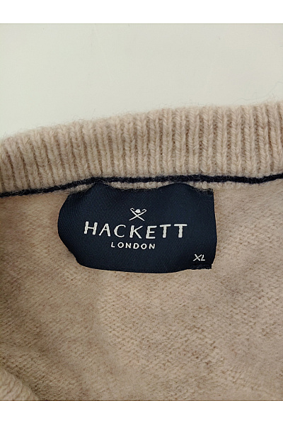 Ceme london Béžový vlněný pulovr s výstřihem do V Vel. XL | Ceme london | obrázek 7