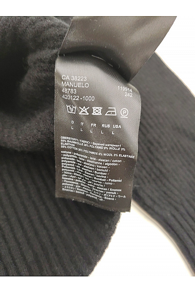 Free People Dámský černý bavlněný pletený pulovr se stojáčkem na zip Velikost IT L | Free People | obrázek 4