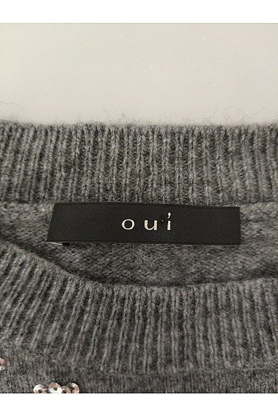 oui Šedý vlněný pulovr s flitry Vel. DE 42 | oui | obrázek 5
