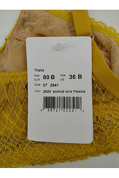 HANRO Žlutá krajková kosticová braletová podprsenka Vel. EU 80B | HANRO | obrázek 5