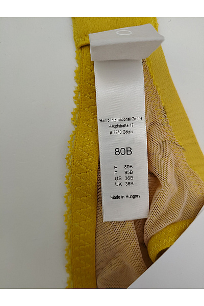 HANRO Žlutá krajková kosticová braletová podprsenka Vel. EU 80B | HANRO | obrázek 8