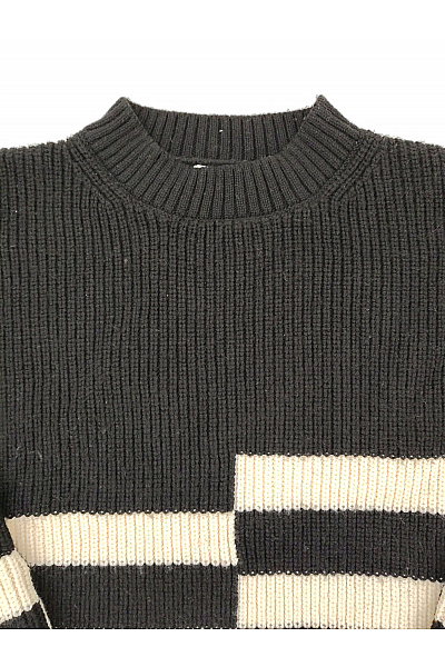 GUIDO MARIA KRETSCHMER Černobílý pruhovaný pletený pulovr oversized Velikost XL | GUIDO MARIA KRETSCHMER | obrázek 2
