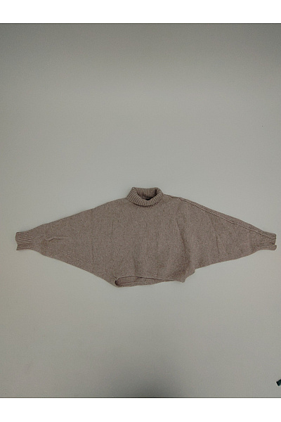 SISLEY Béžové Vlněné Pončo Oversized Vel. EU S