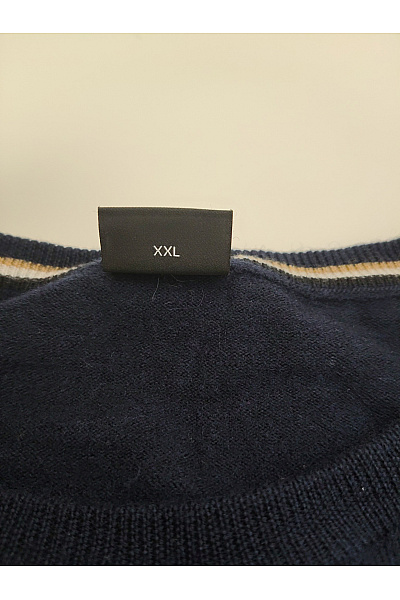 Hugo Boss Pánský vlněný pulovr modrý basic Velikost XXL | Hugo Boss | obrázek 5