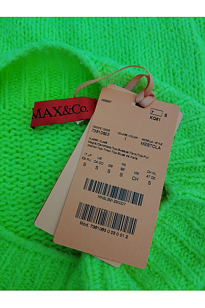 MAX&CO. Dámský oversized pletený pulovr se stojáčkem žlutý Vel. IT S | MAX&CO. | obrázek 6