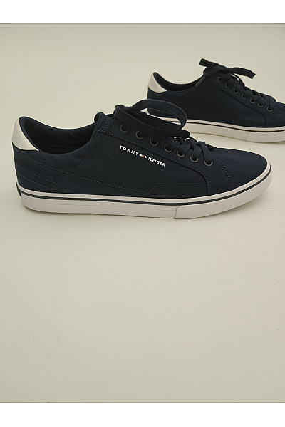 TOMMY HILFIGER Pánské tenisky Core Corporate Vulc Canvas Modré Vel. EU 44 | TOMMY HILFIGER | obrázek 3