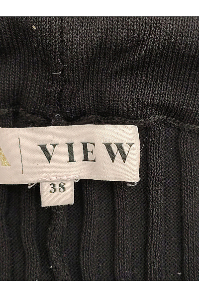 View Černé žebrované zvonové legíny s vysokým pasem Velikost EU 38 | view | obrázek 4