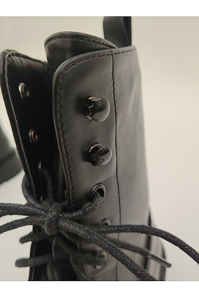 Černé dámské šněrovací workery na platformě Vel. EU 39 | Unimoda | obrázek 6