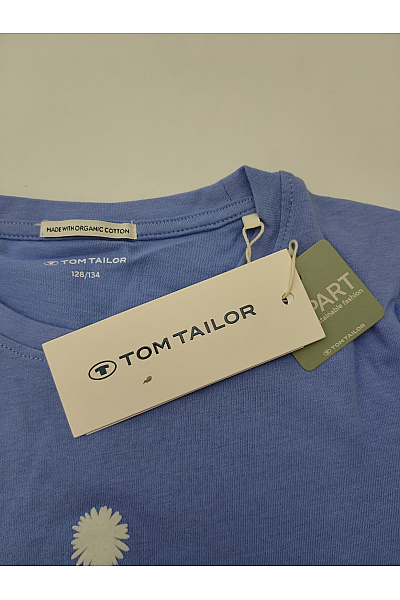 TOM TAILOR Dívčí modré bavlněné tričko s dlouhým rukávem a motivem psa | TOM TAILOR | obrázek 6
