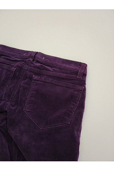 J BRAND Fialové manšestrové kalhoty s kapsami Velikost 24 | J BRAND | obrázek 4