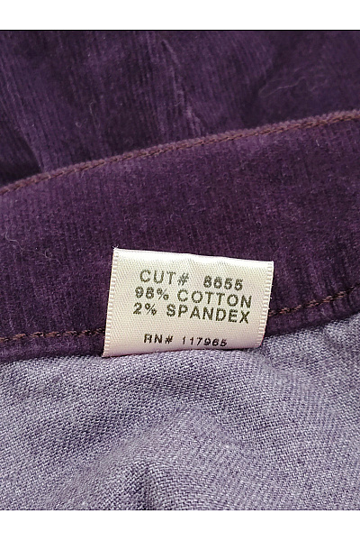 J BRAND Fialové manšestrové kalhoty s kapsami Velikost 24 | J BRAND | obrázek 6