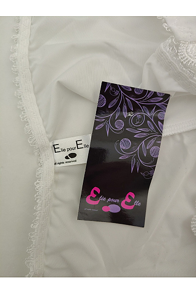 Elie pour Elle Bílé luxusní krajkové kalhotky Velikost EU XL | Elie pour Elle | obrázek 5