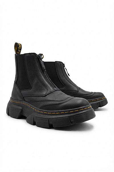 Dr.Martens Černé Kotníkové Boty Na Platformě Se Zipem Velikost 44