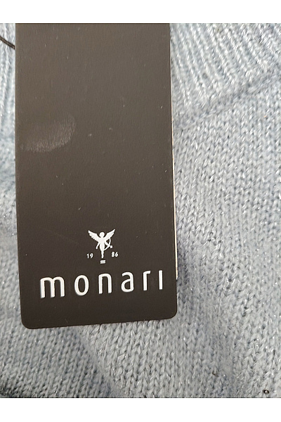 monari Šedý vlněný pulovr z jačí vlny oversized se stojáčkem Vel. DE 46 | monari | obrázek 5
