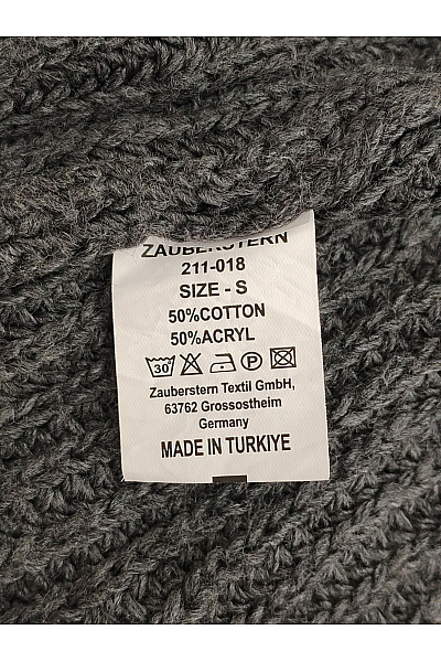 ZAUBERSTERN Šedý pletený kardigan oversized Vel. XXL | ZAUBERSTERN | obrázek 3