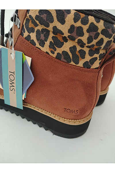 TOMS Hnědé kotníkové boty se zvířecím vzorem šněrovací zimní Vel. 39 | TOMS | obrázek 9