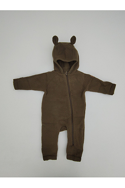Mikk-line Dětská merino kombinéza s kapucí khaki Vel. EU 68 | mikk-line | obrázek 2