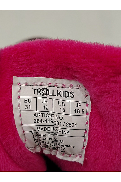 TROLLKIDS Dětské fialové kotníkové zimní sněhule na suchý zip Velikost 31 | TROLLKIDS | obrázek 8
