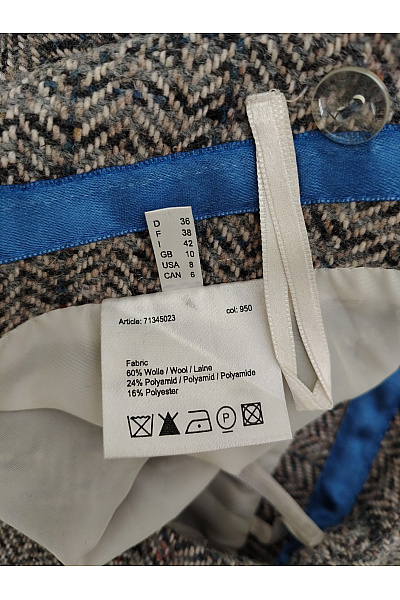 MORE & Hnědá vlněná mini sukně kostkovaná Vel. EU 36 | MORE & MORE | obrázek 6